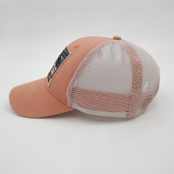 Patagonia Hat Cap Snap Back Pink Trucker Mesh Embroidered Patch NetPlus Mens - Picture 7 of 14